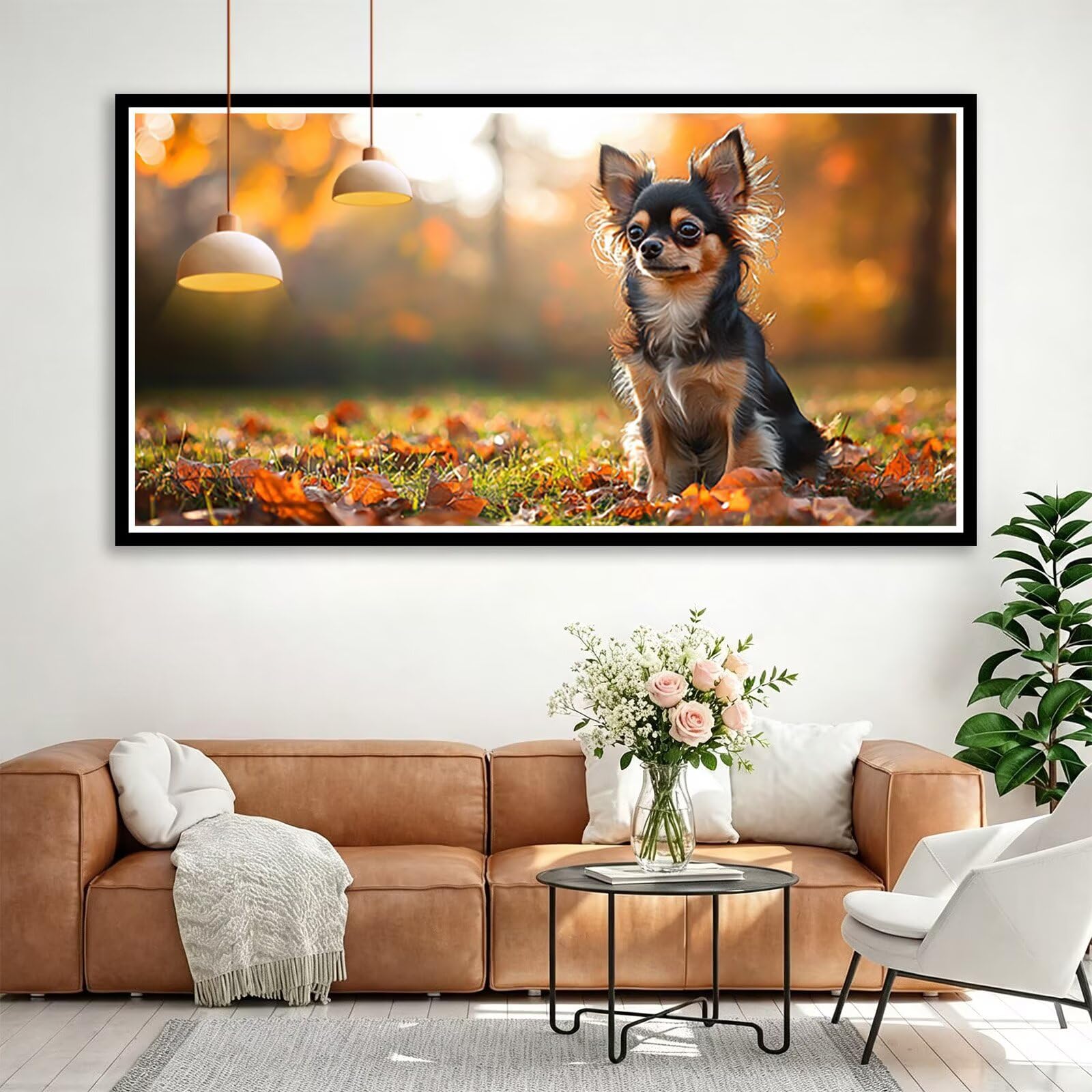 Diamond Painting Hund Diamant Painting Bilder Erwachsene 140x70 cm Q0-15