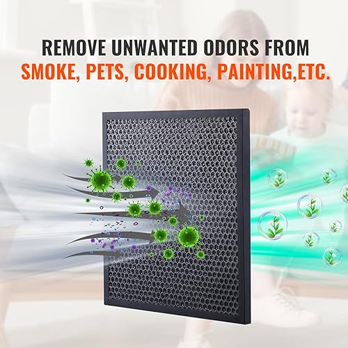 Miniatura 3 de VEVOR Filtros de carbón activo, paquete de 3, repuesto de filtro de aire de 16 x 19 pulgadas, filtros de etapa 2 de alta eficiencia compatibles con