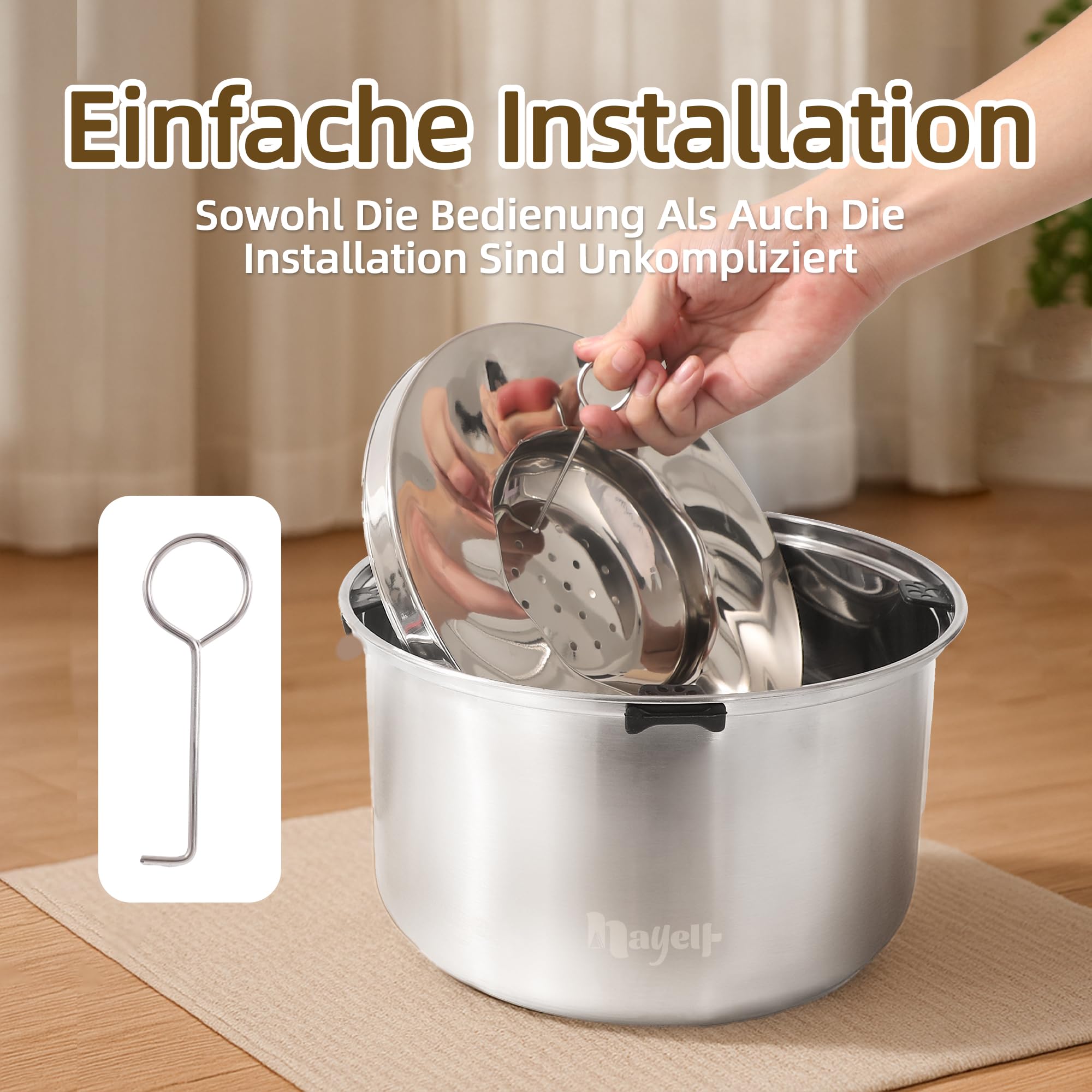 5,6 l, ciotola per l'acqua per cani senza sbavare, ciotola per cani anti-scivolo, in acciaio inox 304 con fondo antiscivolo, ciotola per cani di taglia grande e grande (5,6 L)