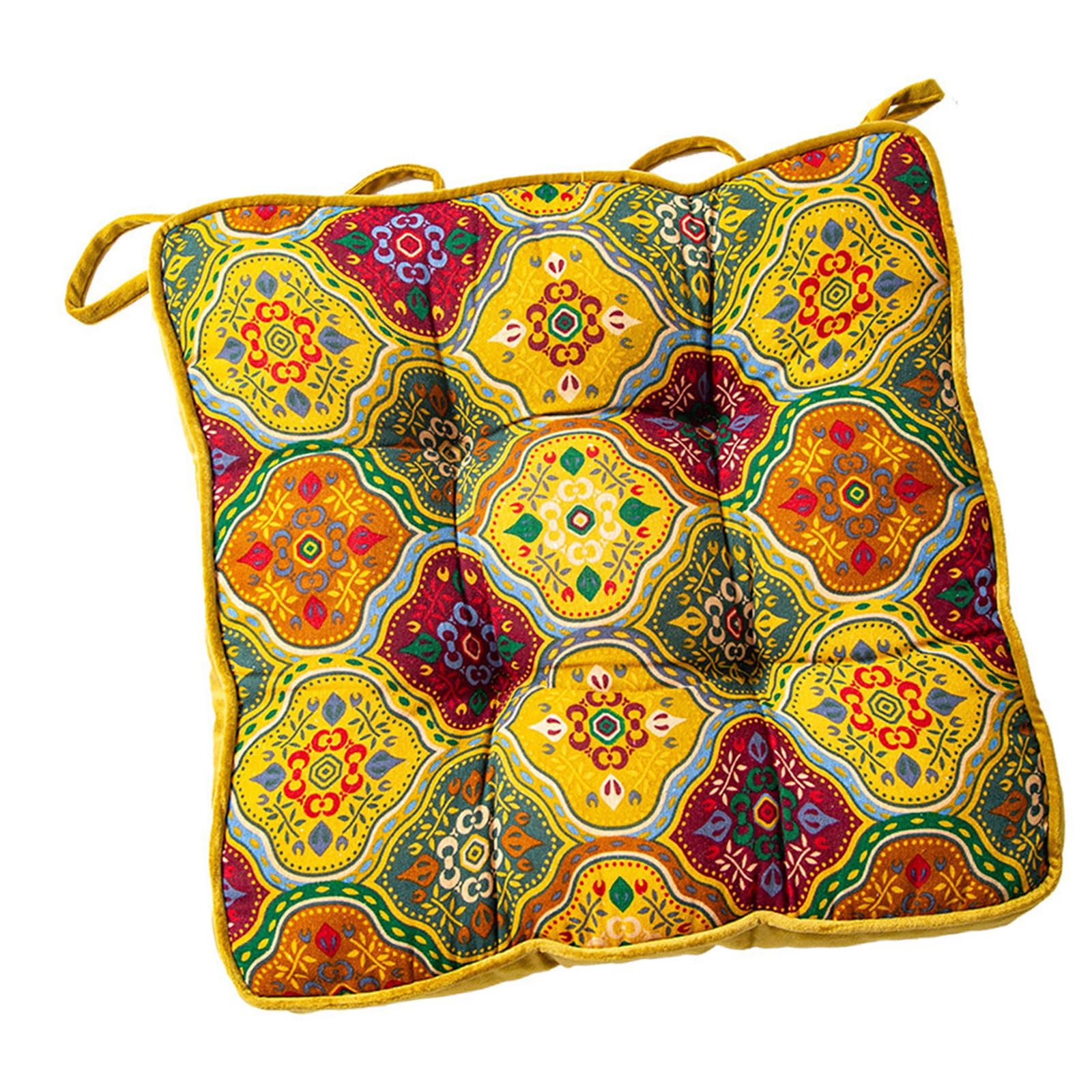 PANGBOER Handcraft Chair Mat 40Cm Square Soft Cushion for Dining Room Workspaces Polyester Seat Pad