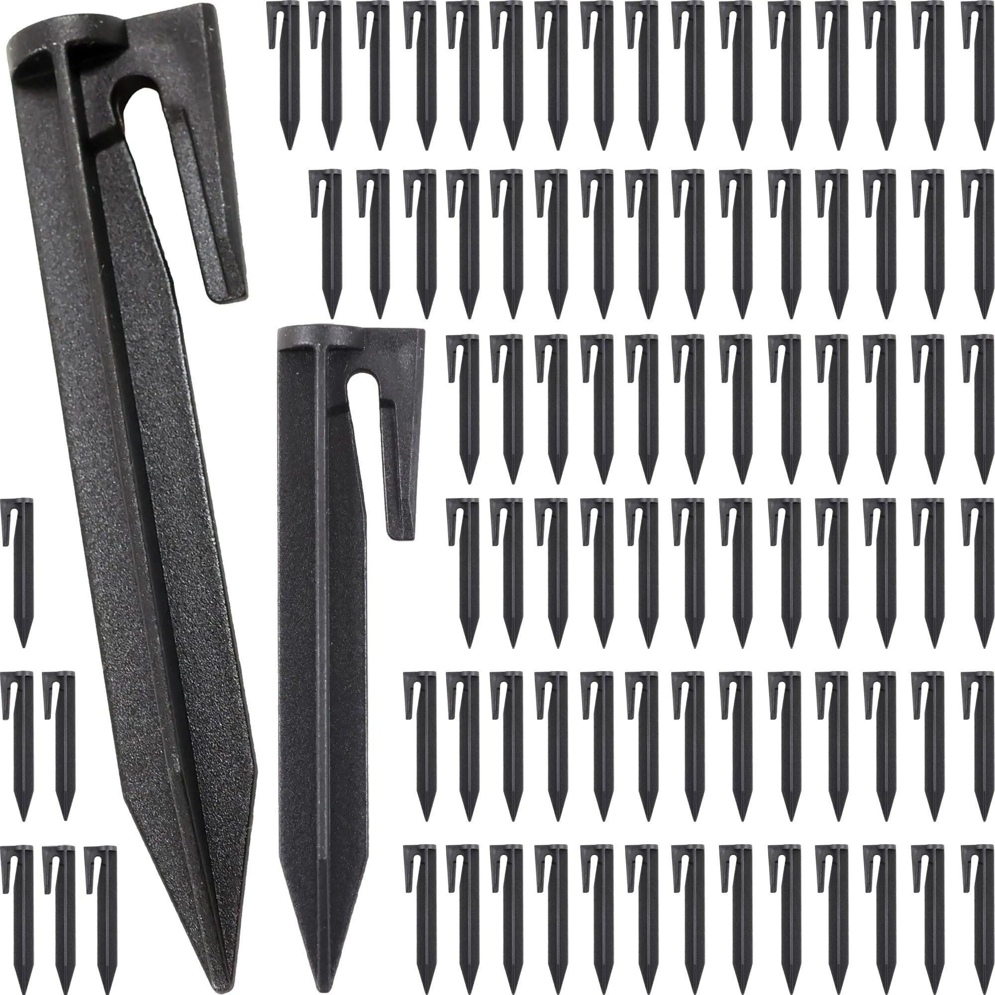 Ground spikes 100 pieces suitable for robotic lawnmowers, robust anchors for boundary cables and lawn robot fixation