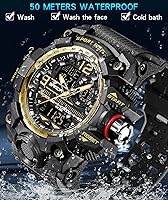 Vista 4 de Reloj militar deportivo para hombre, reloj táctico impermeable, reloj digital para exteriores, reloj con alarma de cara grande, cronómetro, reloj