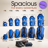 Vista 2 de Earth Pak Bolsa Seca Impermeable - Mochila Impermeable de Cierre Enrollable Superior Mantiene el Equipo Seco para Kayak con Funda Impermeable