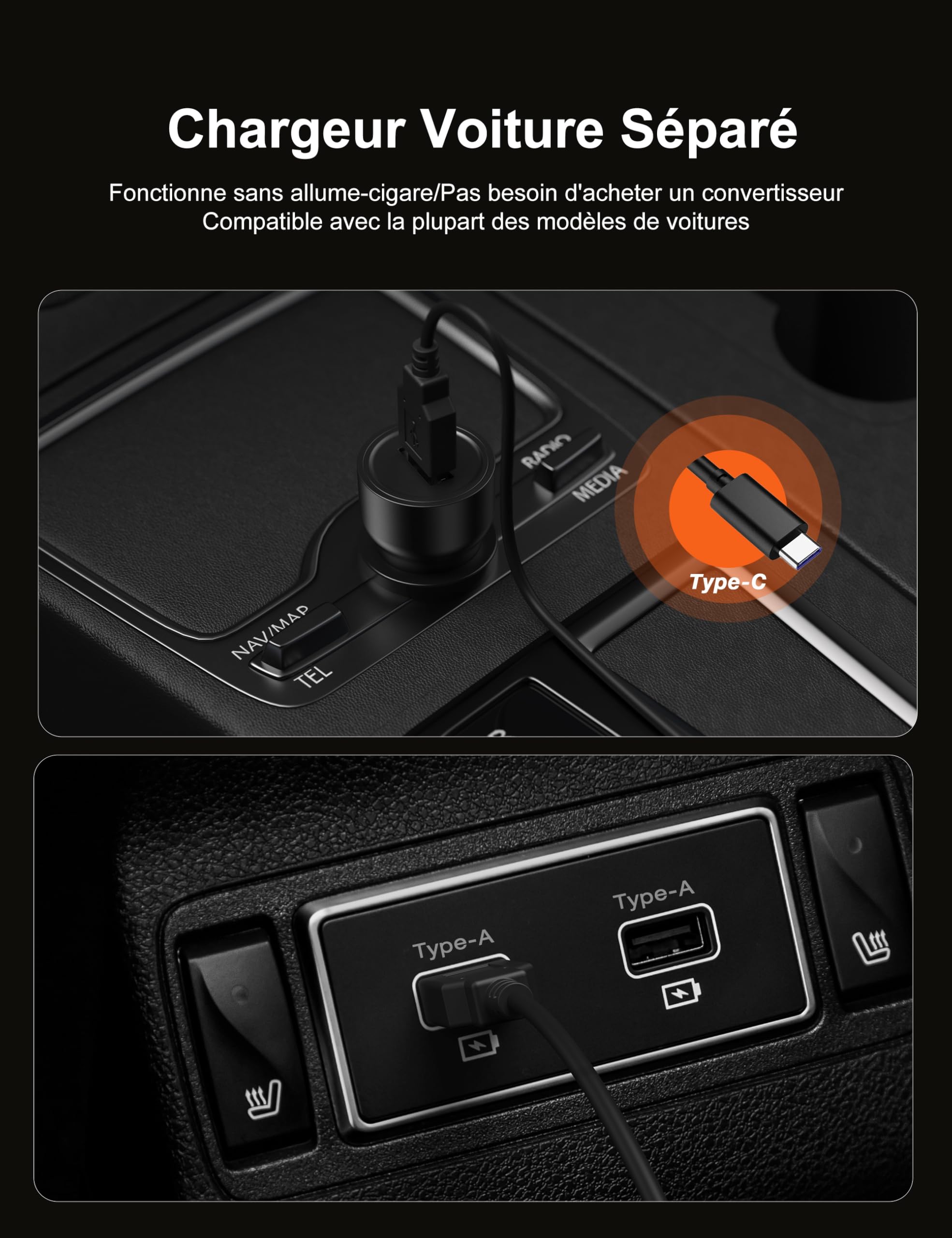 iZEEKER 2.5K Dashcam Voiture Avant Arrière, 1440P+1080P FHD Camera Embarquée Voiture, Mini Caméra Voiture avec Carte SD, Capteur G, Vision Nocturne, WDR, Enregistrement en Boucle, Mode Parking 24H