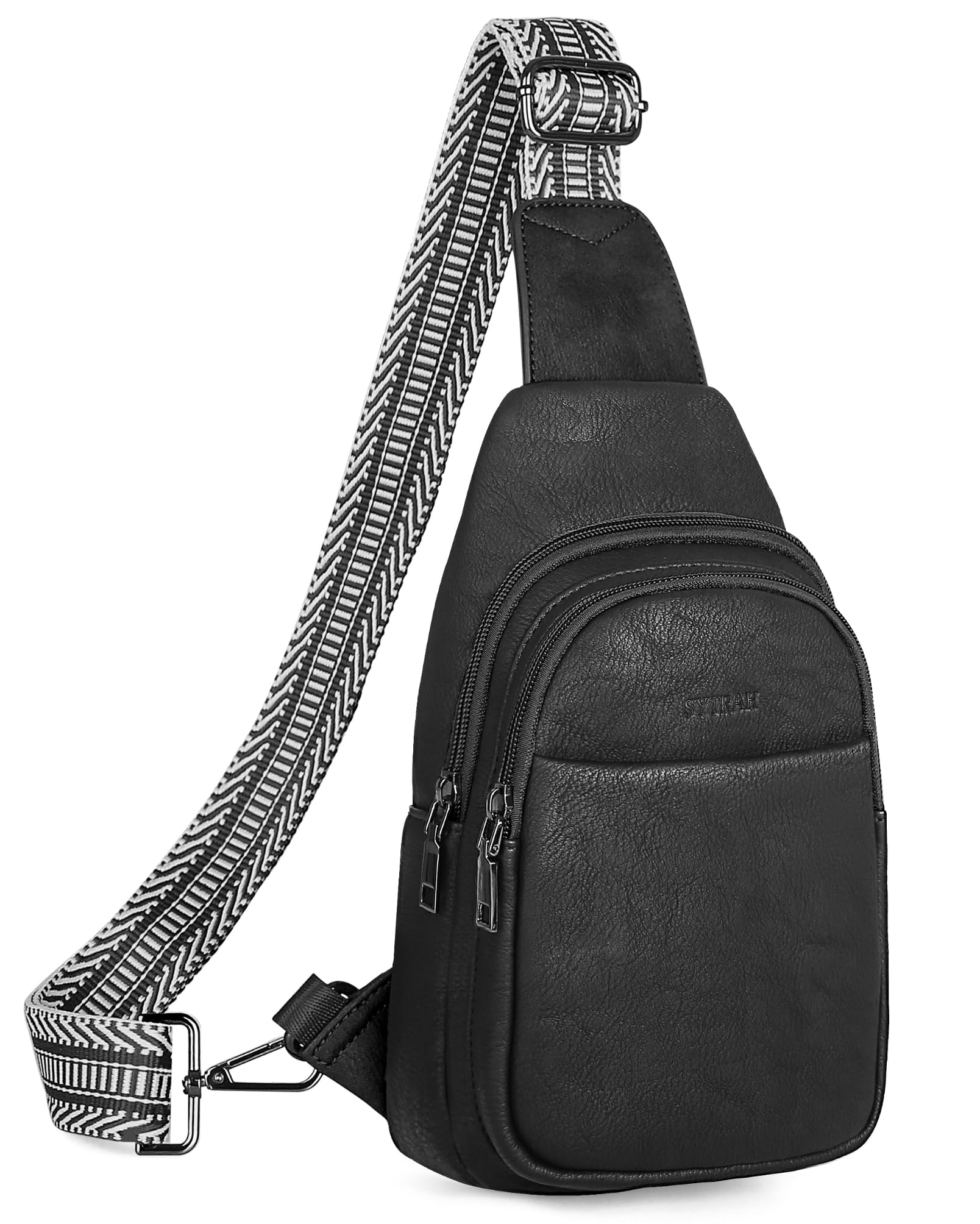 SYTRAH Sling Bag for Women, Crossbody Bags Purse for Women Trendy Vegan Leather Fanny Pack with Adjustable Strap