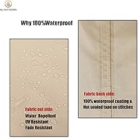 Vista 4 de F&J Outdoors Fundas impermeables para sillas de patio, resistentes a los rayos UV, fundas para sillas Adirondack para exteriores, 33 pulgadas