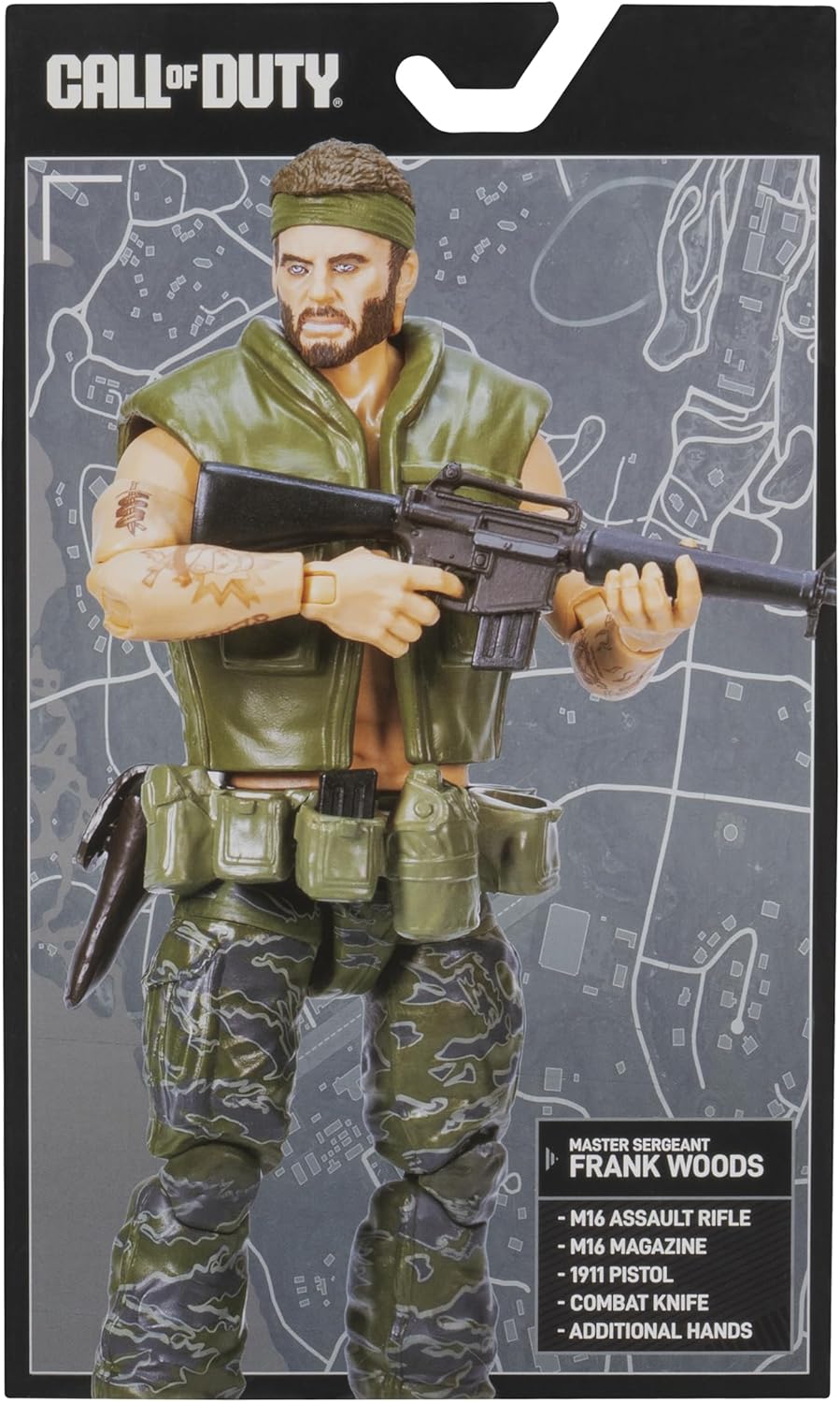 Call of Duty Frank Woods (Hardened Edition) - 6.5-inch Articulated Figure with Swappable Hands and Weapon Accessories