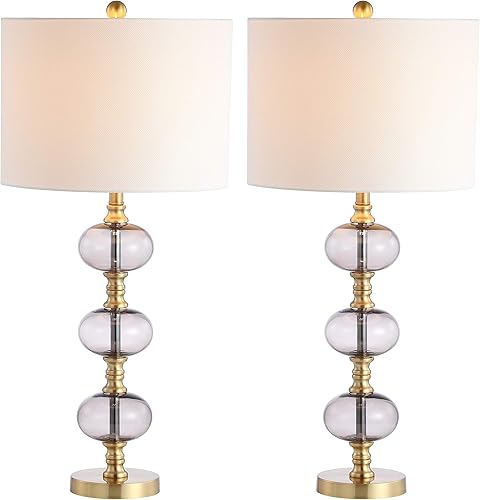 Miniatura 3 de SAFAVIEH Lighting Collection Marcelo - Juego de 2 lámparas de mesa para dormitorio, sala de estar, oficina en casa, escritorio, mesita de noche