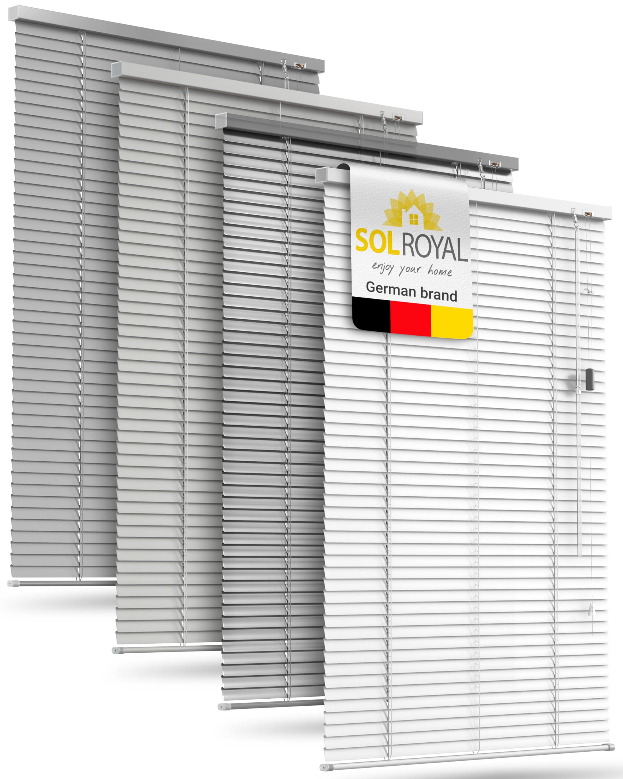 Sol Royal No Drill Venetian Blinds for Windows Indoor Aluminium 25mm Slats