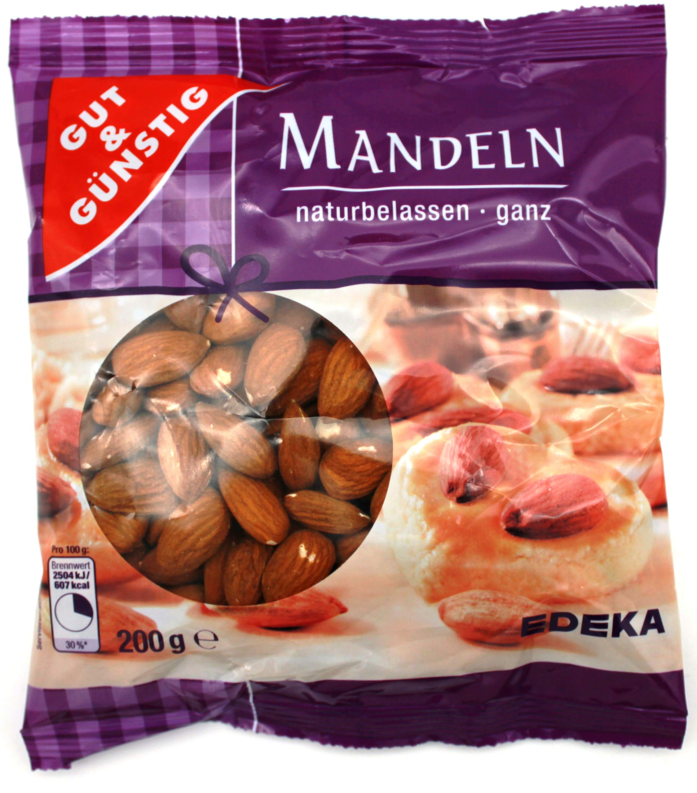 Gut & Günstig Ganze Mandeln naturbelassen, 25er Pack (25 x 200g)