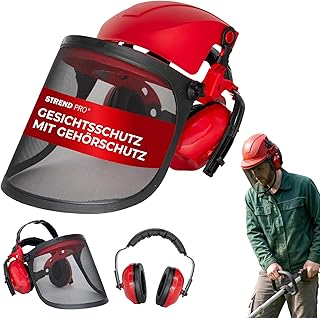 STREND PRO Motorsense Schutzset | Tragegurt TW010-W und Schutzhelm Freischneider | 3 Varianten zur Auswahl