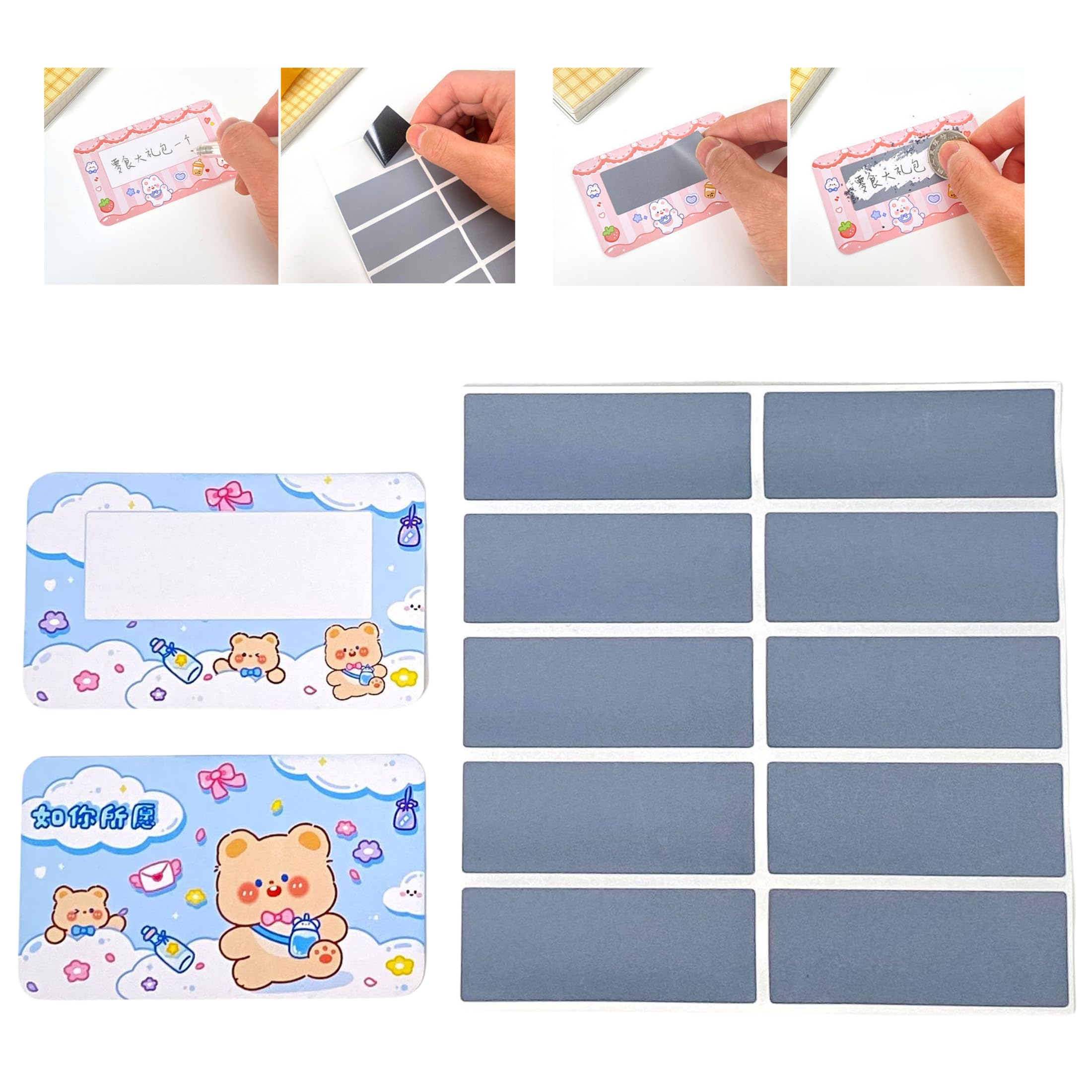 Amazon.co.jp: neconipp スクラッチカード 削るシール スクラッチ