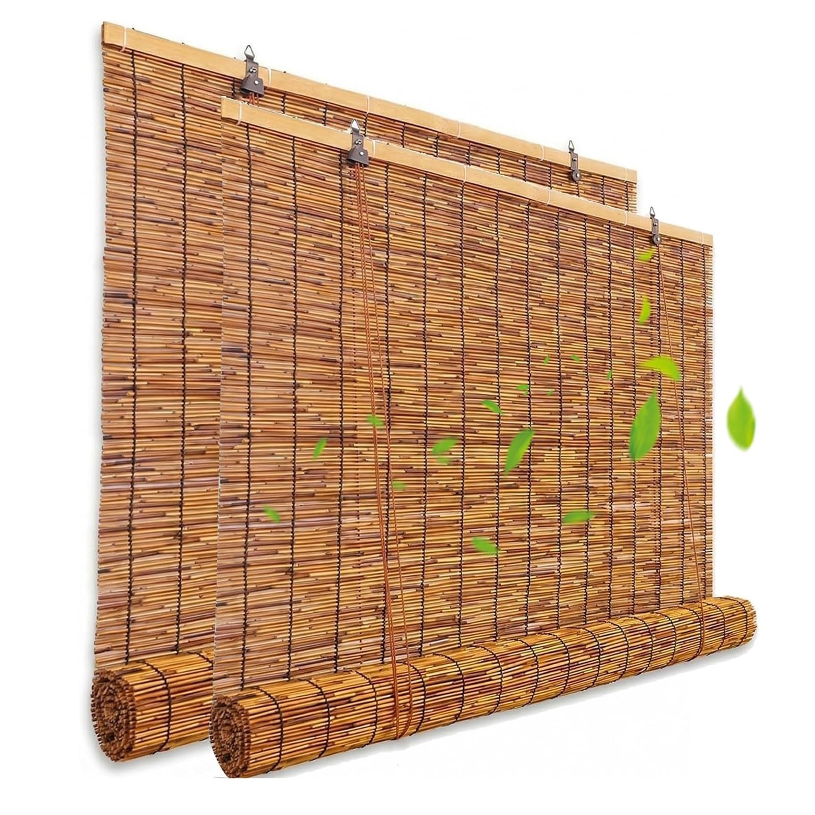 CMJYMX Retro Bamboo Roll Up Blinds For Home Light Filtering Indoor Outdoor Patio, Waterproof Bamboo Shades With Lifter 31" 39" 47" 55" 63" 71" 79" 82" 90"(50x180CM/20x71IN(WxH))