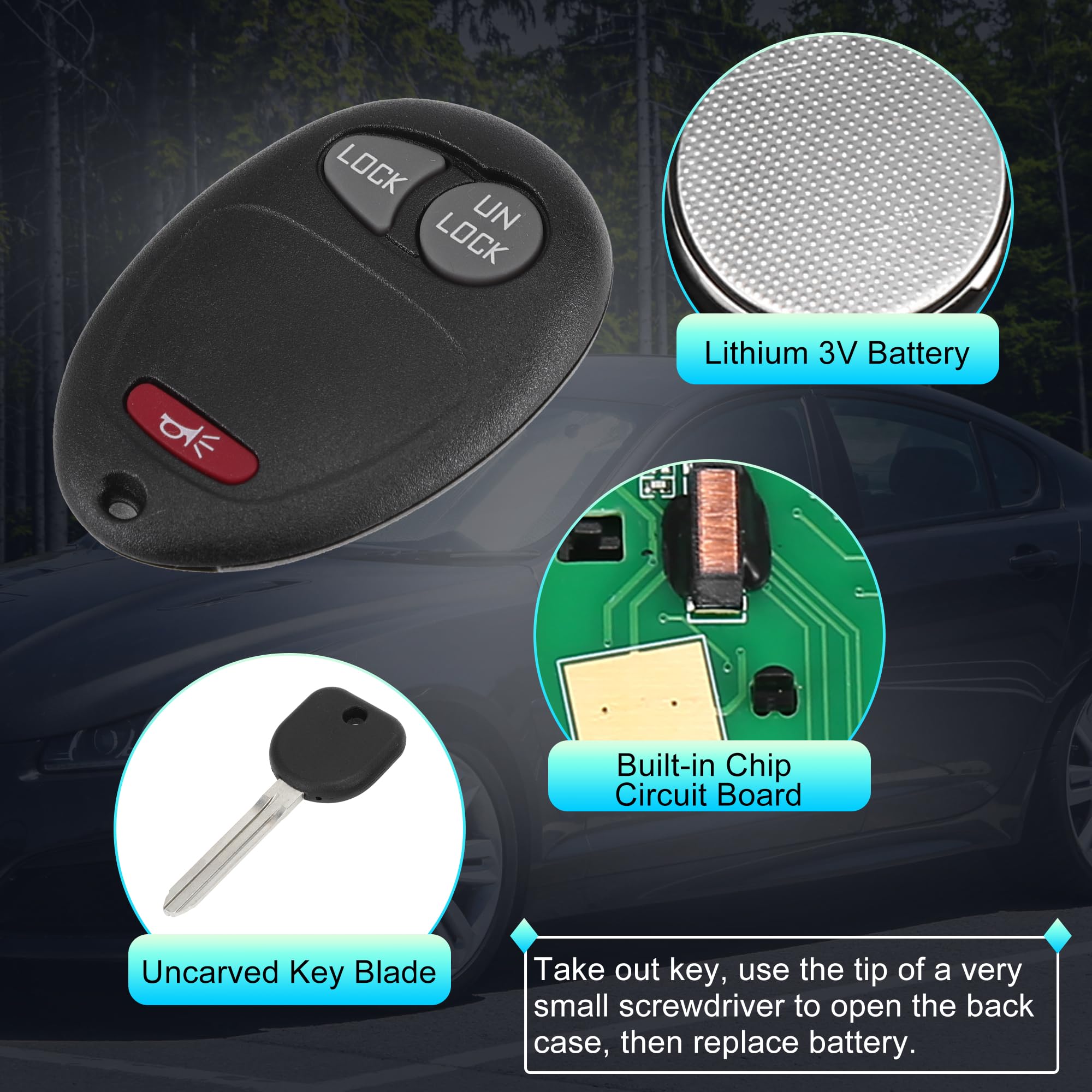 Fernbedienung Für Chevrolet Colorado 2007 - 2 Stück Ersatzschlüssel