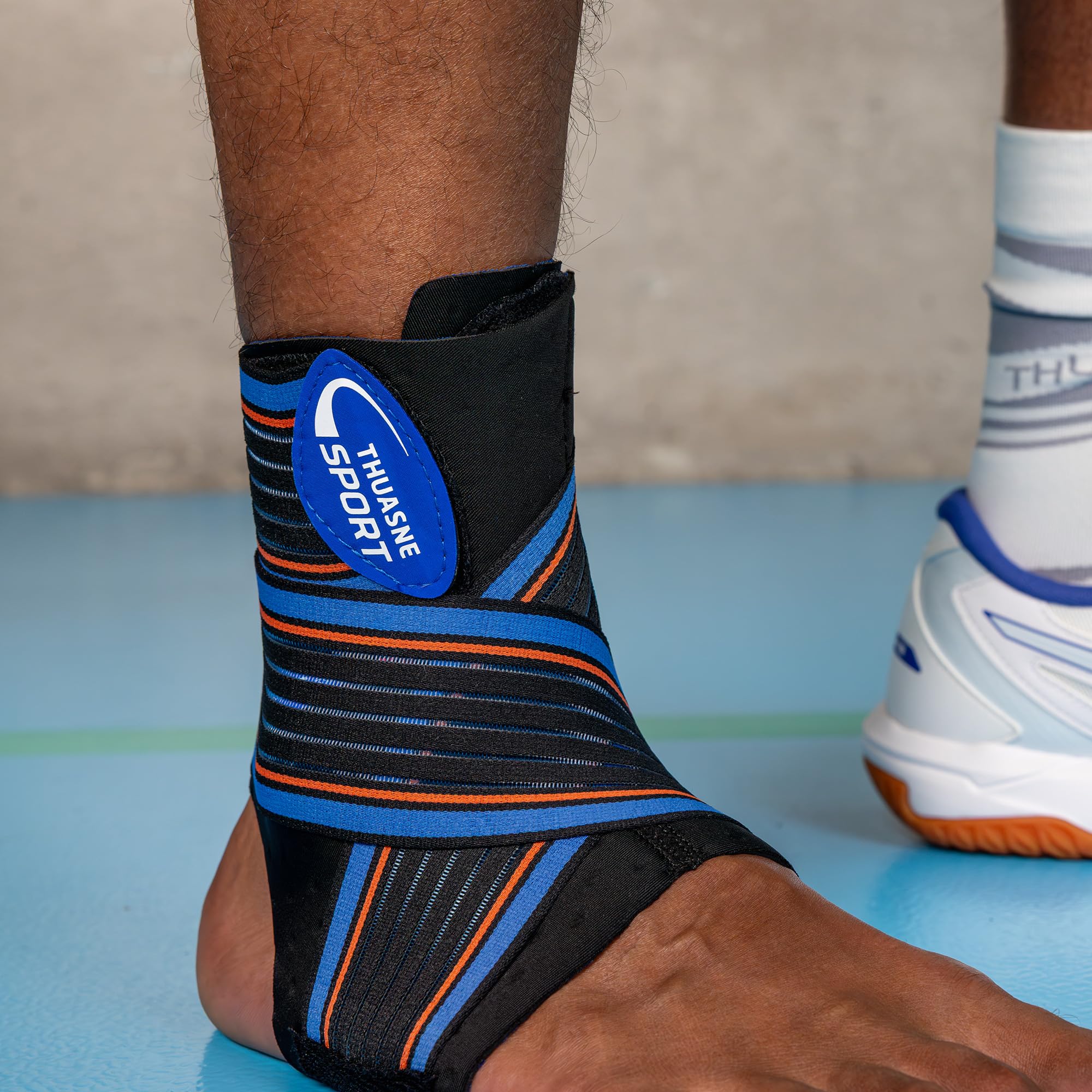 THUASNE Sport - Tobillera con Correas - Tobillera de Ligamento Uniforme - Esguince Leve, Tobillo Inestable - Índice de Apoyo 3/3 - Dispositivo Médico CE - Talla M
