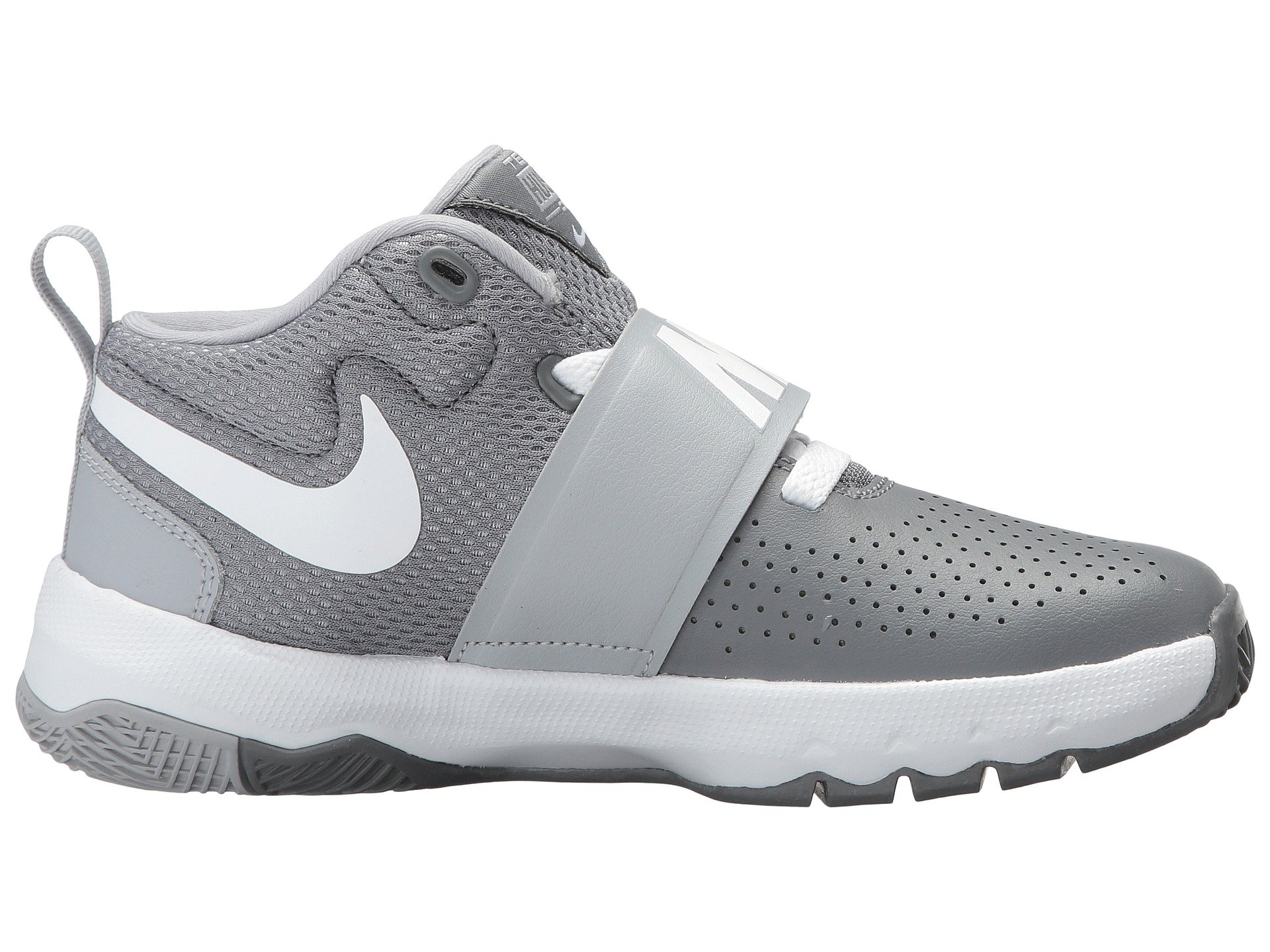 nike team hustle d8 red and black