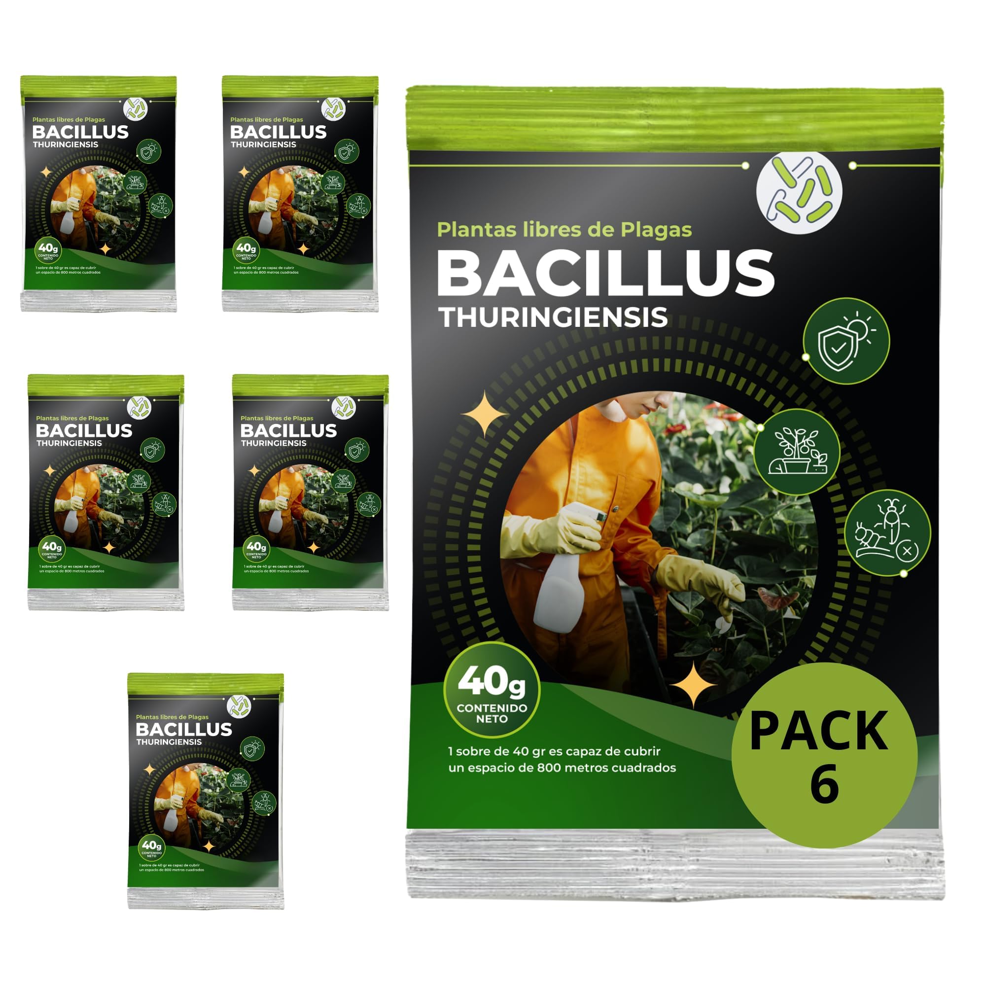 Trabe Bacillus Thuringiensis Milieuvriendelijke bescherming tegen rupsen, beschermt alle soorten planten en planten tegen ongedierte, respecteert dieren, milieu en mensen