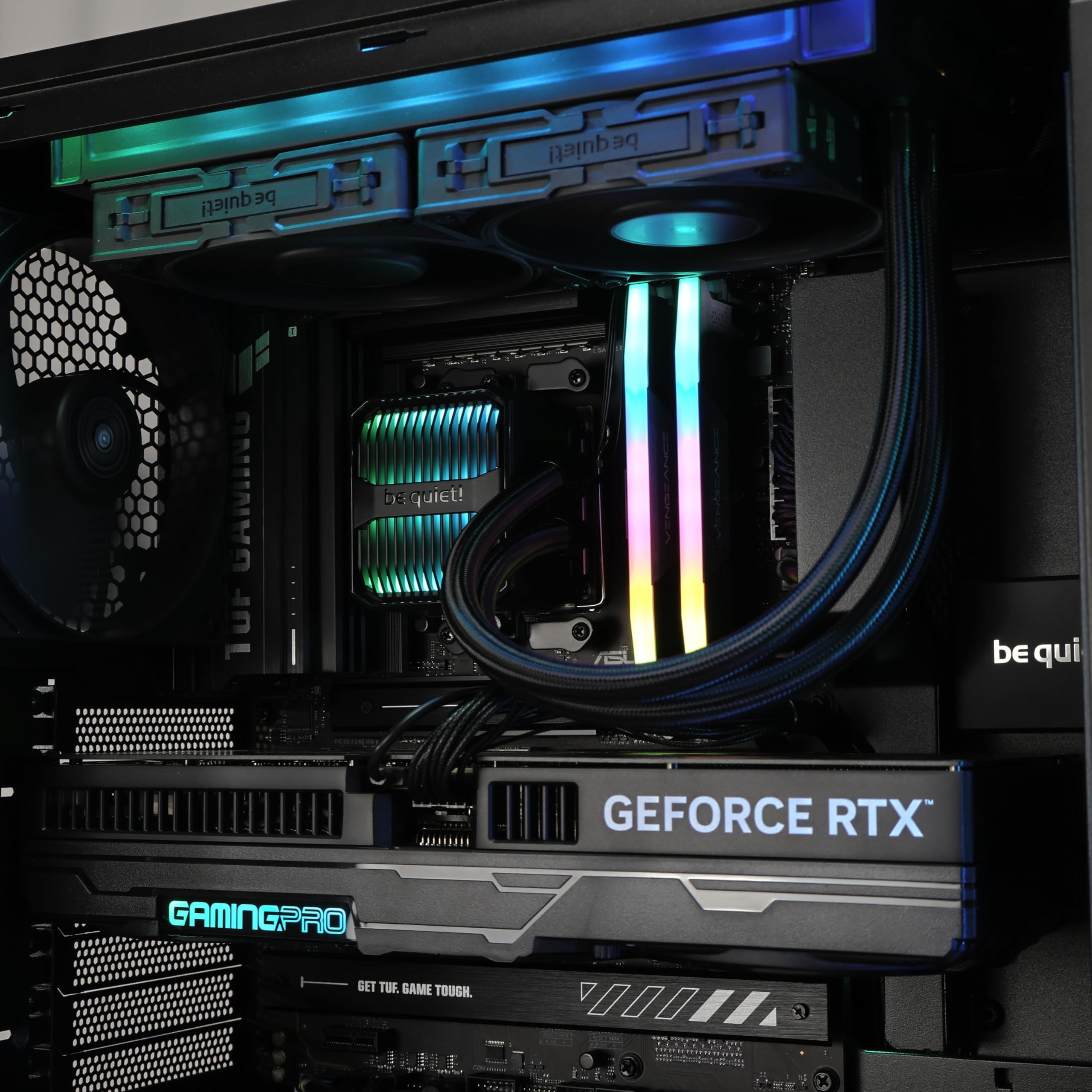 Gaming PC AMD Ryzen 9 9950X3D 3D V-Cache RTX 5070 12GB GDDR7 64GB DDR5-6000MHz 2TB M.2 SSD einstellbare ARGB Beleuchtung leise 240mm Silent Loop AiO WiFi 7 Windows 11 Pro