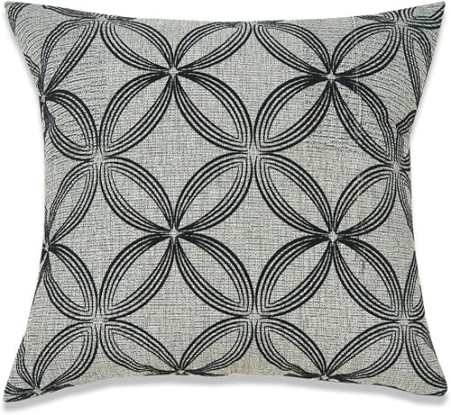 Miniatura 5 de Aitliving - Funda de almohada de algodón, diseño de bolero. Funda decorativa con diseño geométrico. En lona de algodón. Bordado, con costuras en