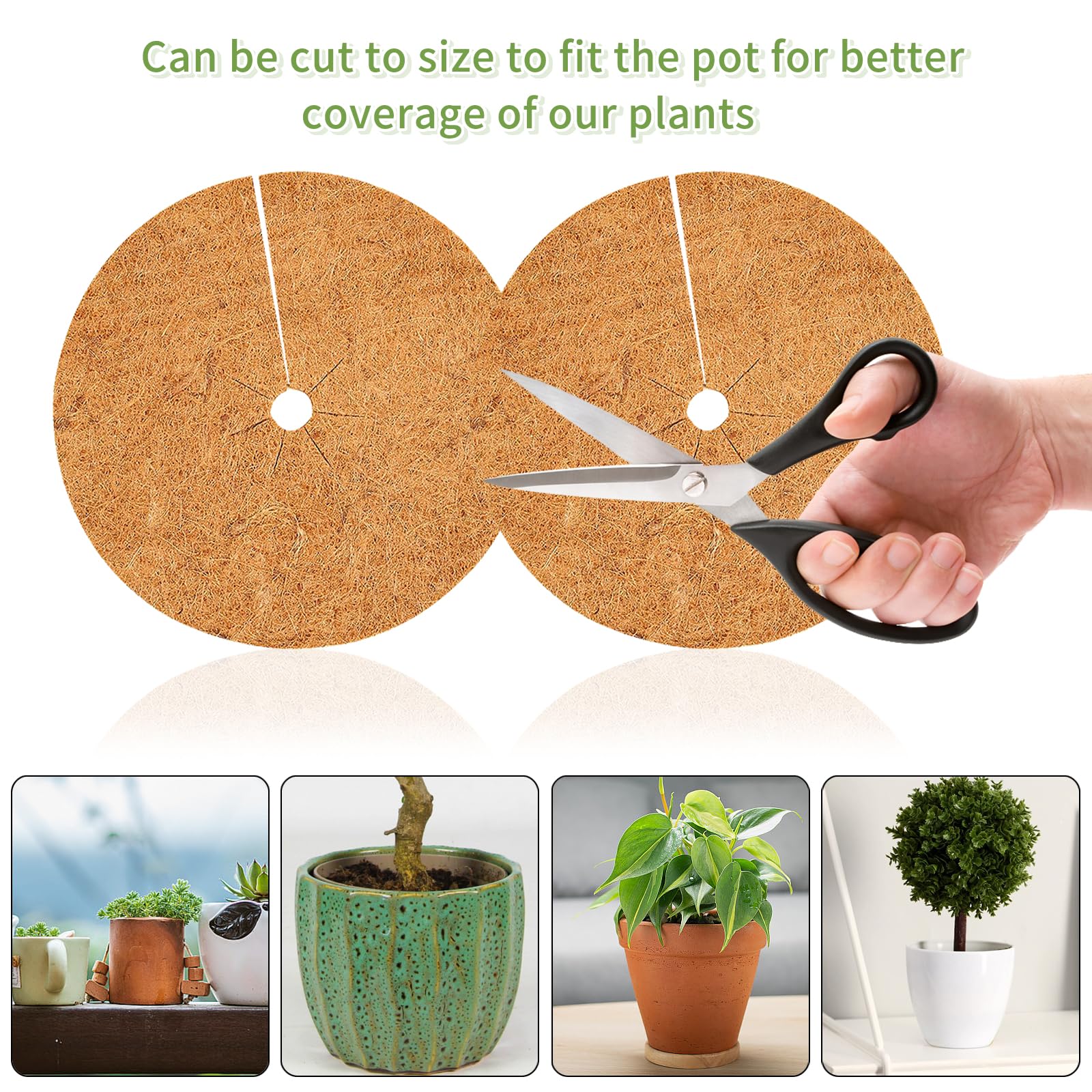 8 Pièces Tapis De Coco Plantes Disque De Paillage Coco Tapis De Paillage En Fibre De Coco Tapis De Desherbage Des Plantes Tapis De Protection Pour Plantes En Pot Biodegradable 20cm 87609977