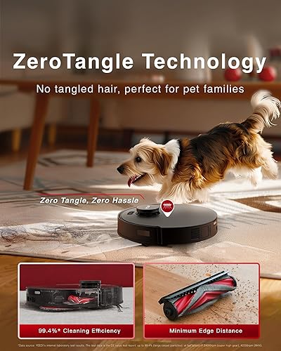 Miniatura 5 de Yeedi Robot aspirador y trapeador M12 PRO+, succión fuerte de 11000 Pa, tecnología ZeroTangle, trapeador profundo TruEdge, lavado y secado de mopa