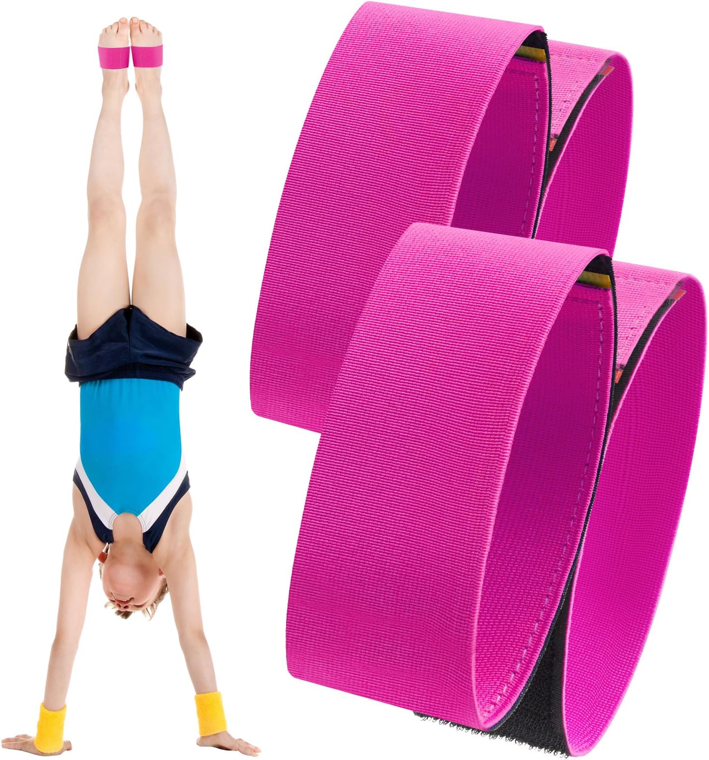 Shappy 2 Pcs Gymnastics Ankle Training Straps, Tumbling Training Aid for Back Handspring, Back Walkover and Balance Practice, Sticky Toes, Adjustable Ankle Support Bands for Kids, Coach