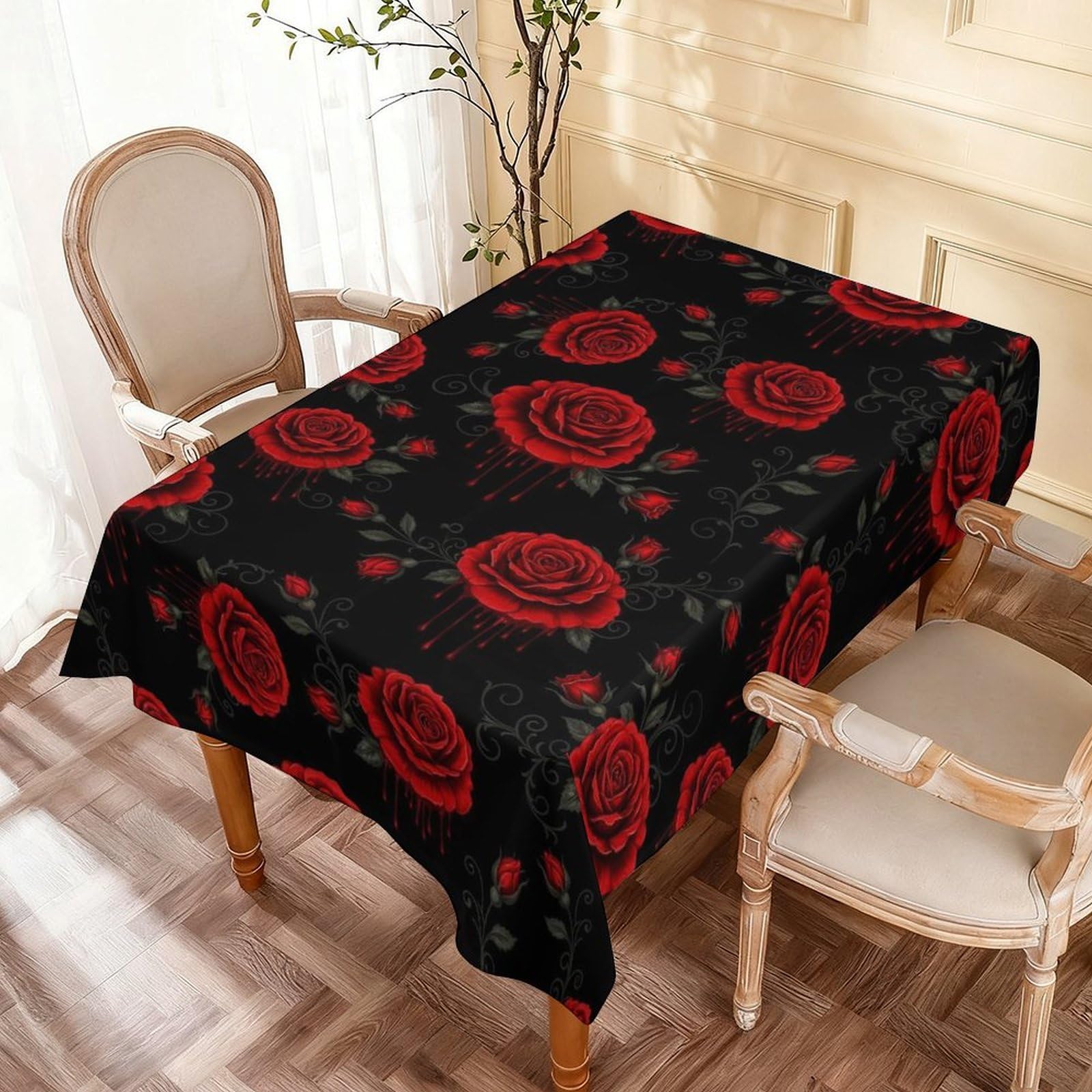 Nappes pique-niques et cocktail Art De La Roses rouge sang 137x183cm de banquet