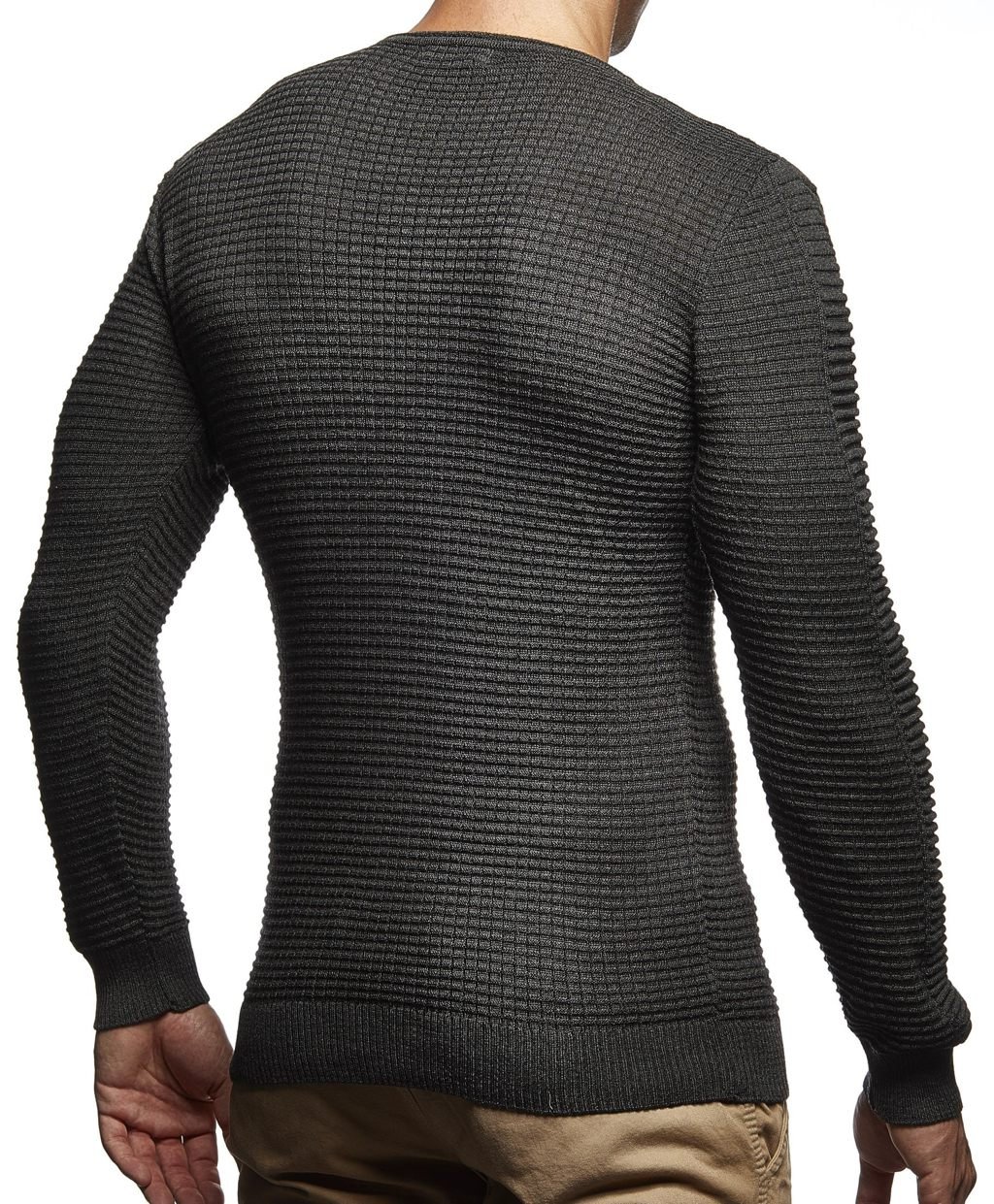 Leif Nelson Maglione Uomo Girocollo Felpa a Maglia LN-1545