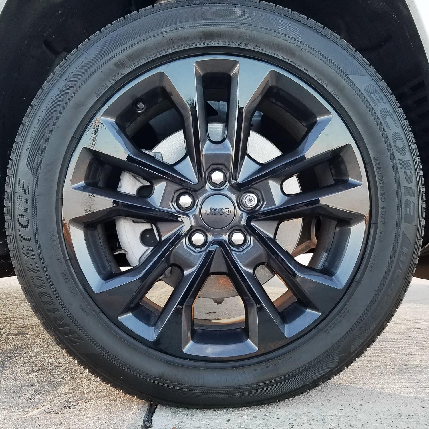 SlickMod Chrome Delete Blackout Vinyl Overlay for 2022-2023 Jeep Grand Cherokee Overland 20" Wheel Rims (Gloss Black)