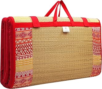 Home Tex Life Kora Grass Cushion Sleep Healthy, Easy Portable and Folding Mat(5 X 6 Ft,20 Mm Thickness, Deep West)
