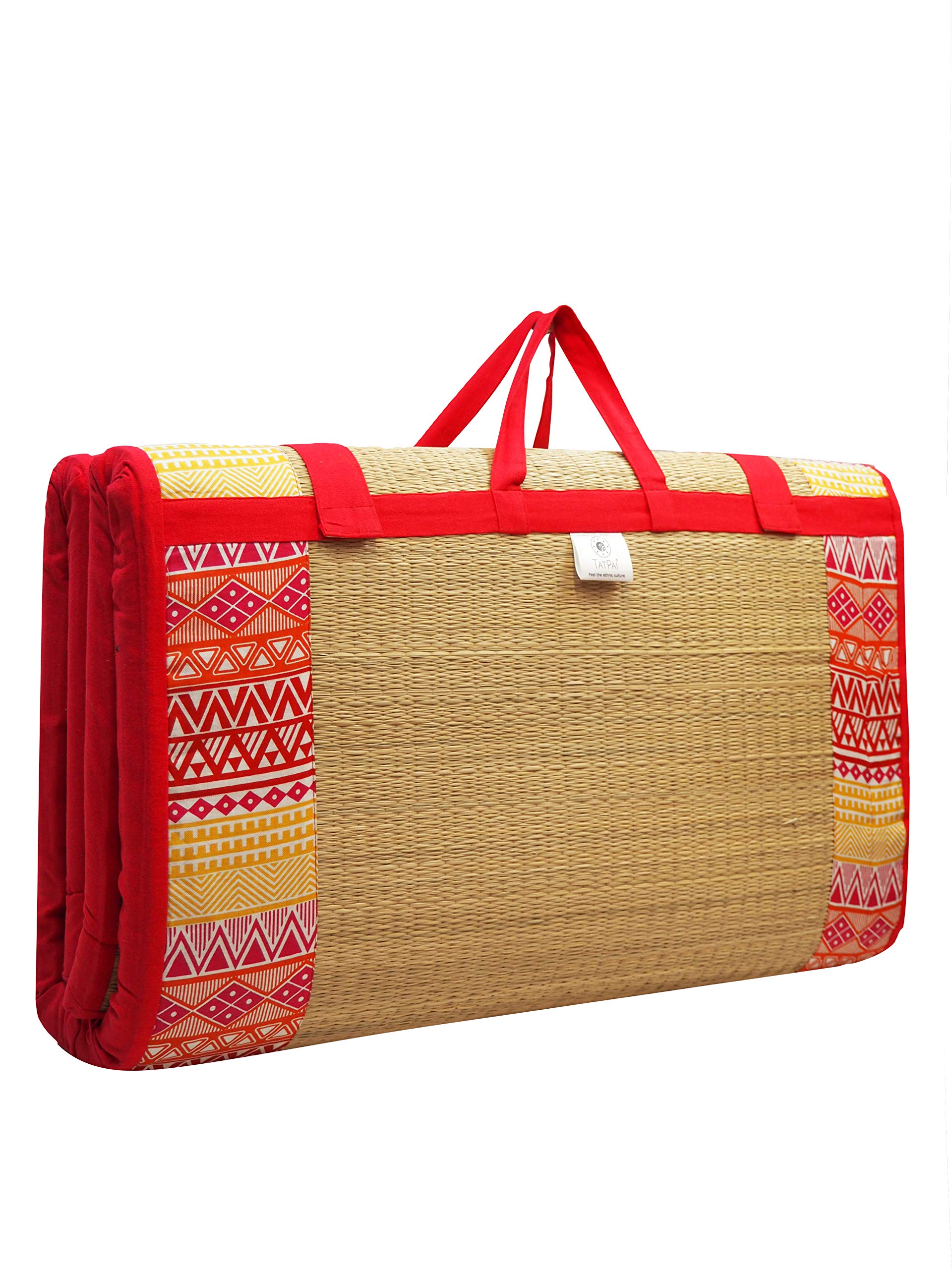Kora Grass Cushion Sleep Healthy, Easy Portable and Folding Mat (Deep West,5 X 6 Ft,15 Mm Thickness)