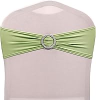 Vista 102 de MDS - Paquete de 50 bandas elásticas de elastano para silla, lazos elásticos para sillas con hebilla deslizante, ajuste universal para bodas, Acción