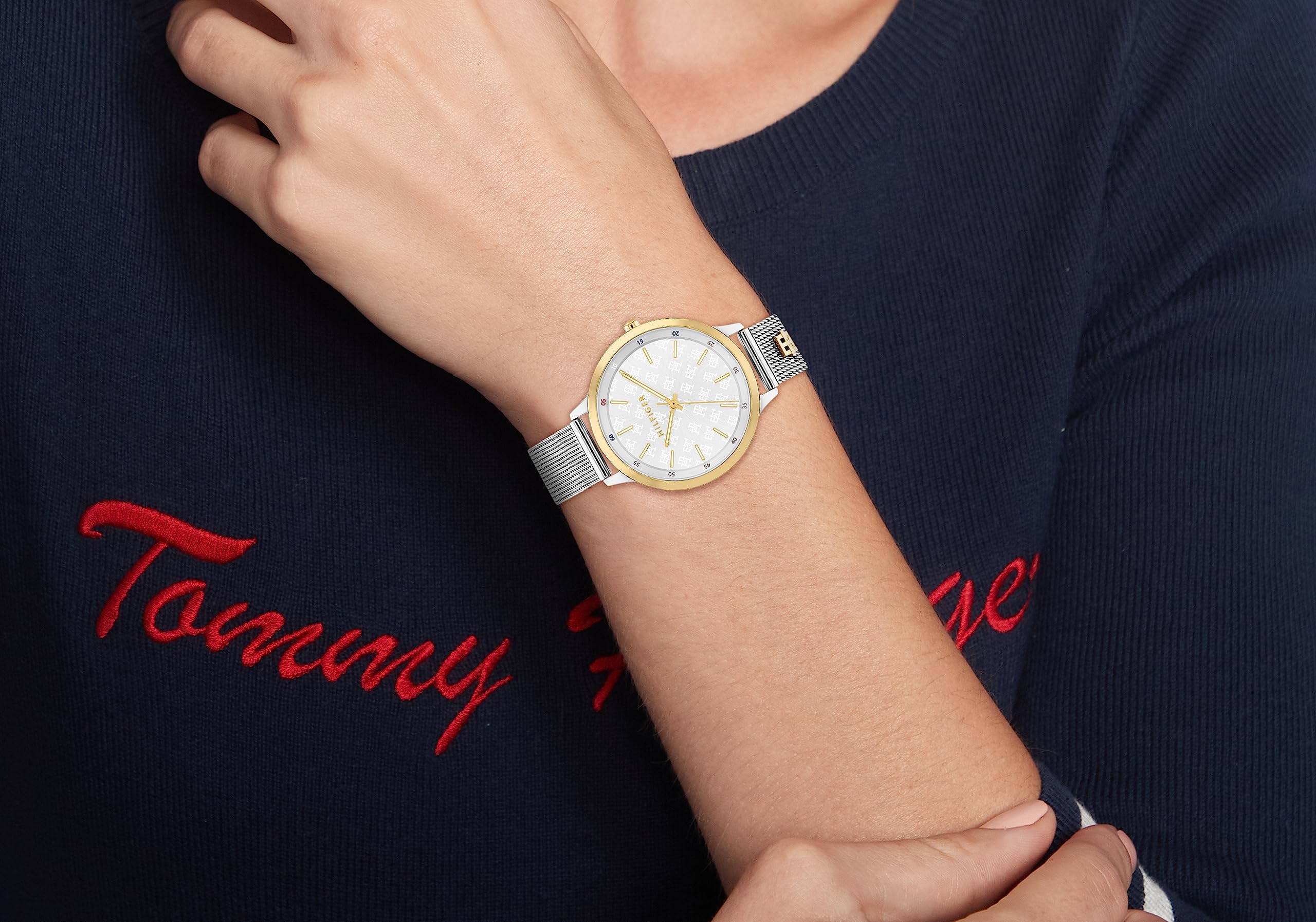 Tommy Hilfiger Iris Reloj de Mujer analógico de Cuarzo con Correa de Acero Inoxidable 1782586, Plata, Talla única, Clásico, Plateado, Taille Unique, Clásico