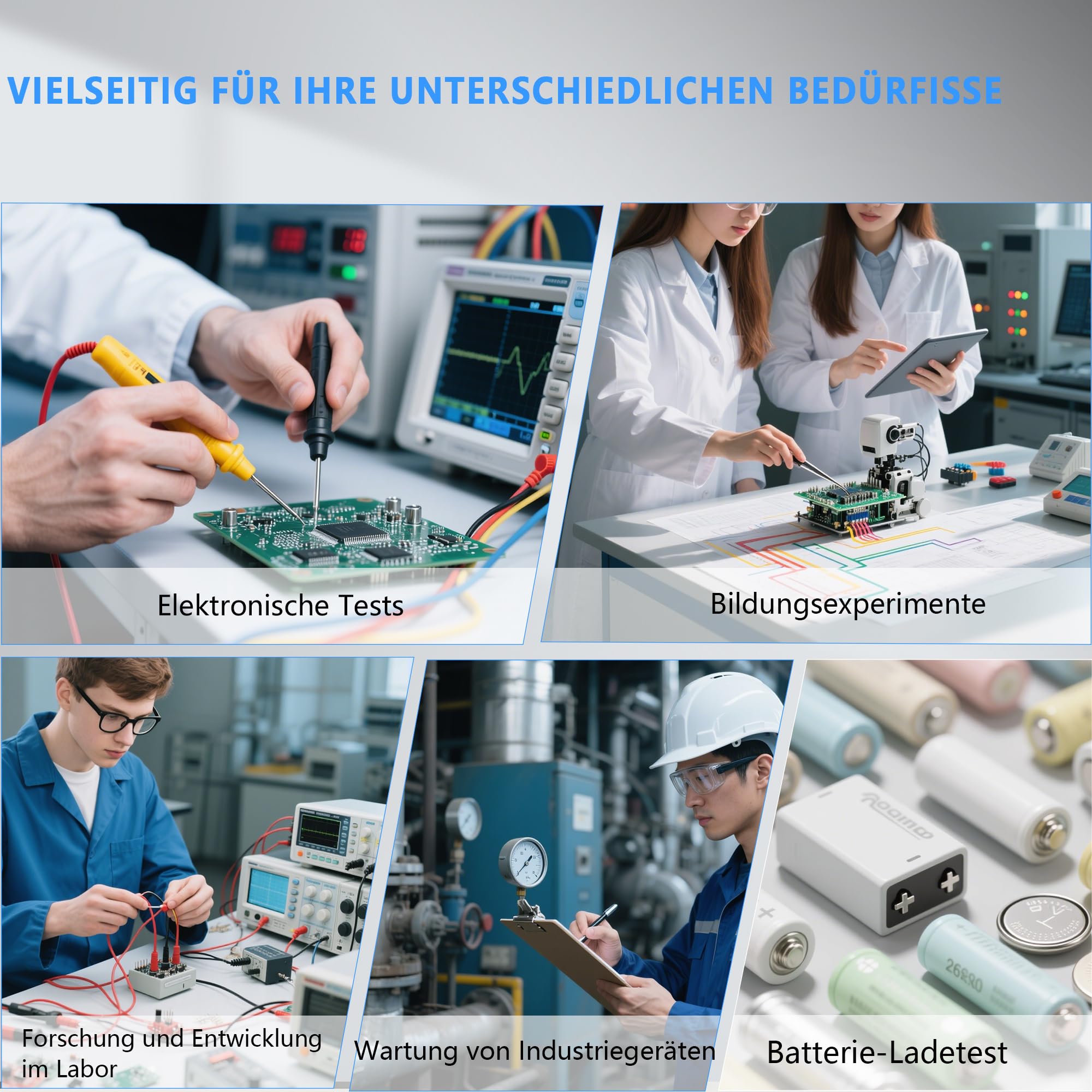 Dual Labornetzteil 30V 10A Seriell Parallel Einstellbares Labornetzgerät 60V 10A/30V 20A Encoder Einstellung DC Regelbar Netzgerät Dual Spannung Aktuell Vier in Einem Labor-Gleichstromnetzteil