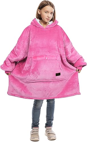 Miniatura 11 de Catalonia Sudadera tipo manta con capucha para niños, sudadera de sherpa extragrande para adolescentes jóvenes, idea de regalo
