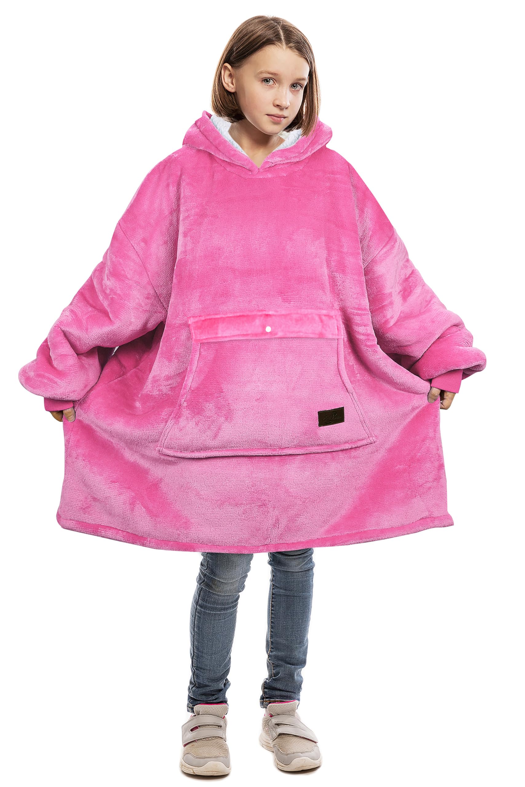 Catalonia Oversized Hoodie Blanket Sweatshirt, Comfortable Sherpa Giant Pullover with Large Front Pocket for Adults Men Women Teenagers Wife Girlfriend