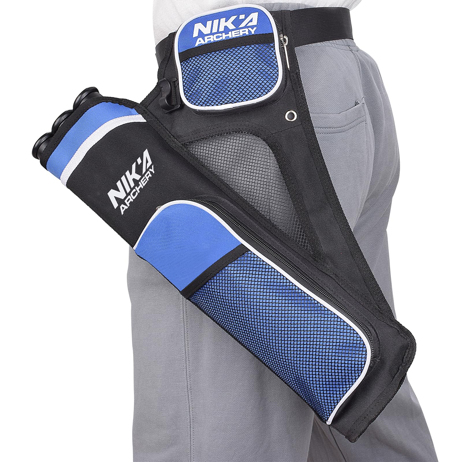 Archery Quiver 3 Protected Arrow Tubes Quivers Arrows Holder Bag Carry Bags - Adjustable Belt Waist for Youth Adults Target Practicing Outdoor
