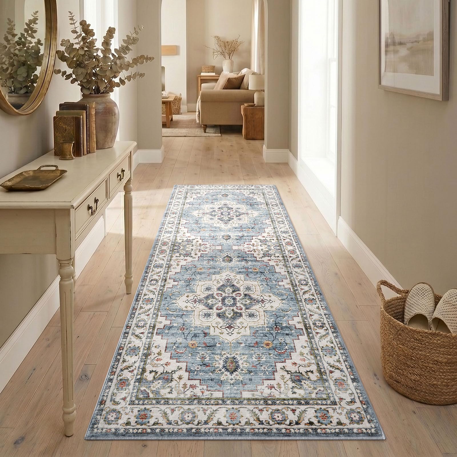 Homaxy Vintage Teppich Wohnzimmer