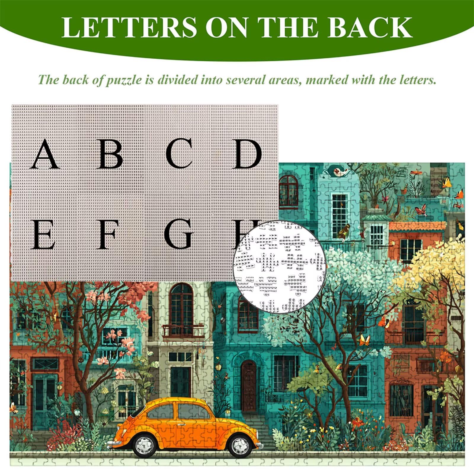 5000 elementów puzzli dla dorosłych - solidne drewno (części standardowe) - Miasto i samochód - 181 x 105 cm - Dekoracja ścienna i relaks - Kreatywny przedmiot rekreacyjny dla osób powyżej 14 lat P3