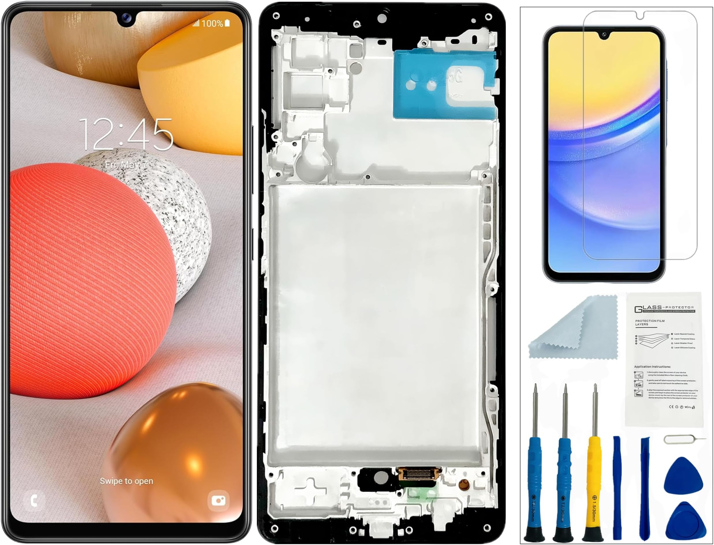 for Samsung Galaxy A42 5G Screen Replacement for Samsung A42 LCD Screen Replacement Black with Frame for Samsung Galaxy A42 SM-A426 Display Touch Screen Assembly Repair Parts