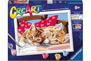 Ravensburger CreArt Two Cuddly Cats Paint by Numbers Set