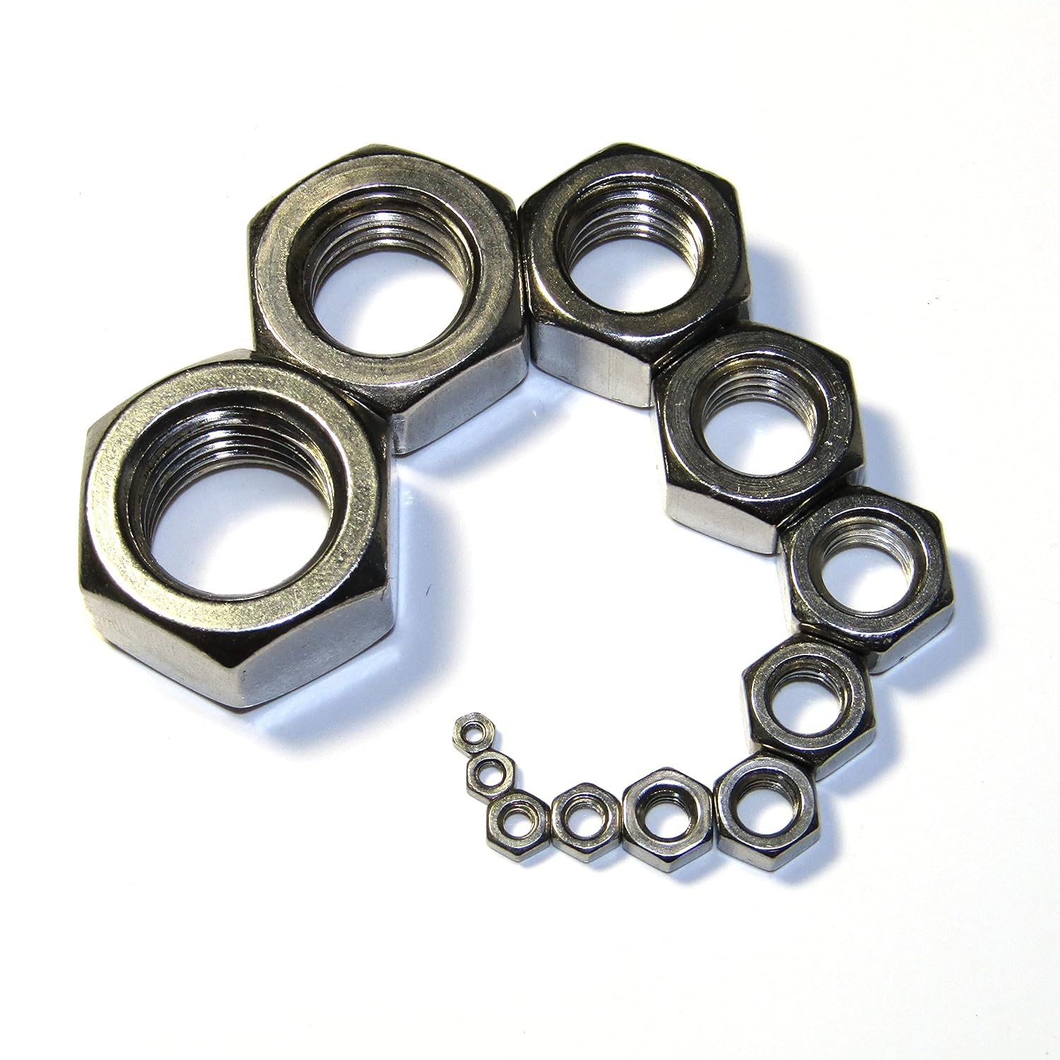 1pcs M22-1.5 Metric 304 Stainless Steel Left-Hand fine Thread hex Nuts, Reverse Fine Tooth Nuts