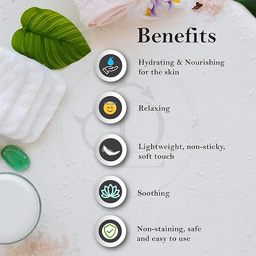 Miniatura 2 de Orgánico - Aceite de masaje sensual floral comestible para parejas, deslizamiento corporal suave, sin manchas y no pegajoso, con aceite de coco