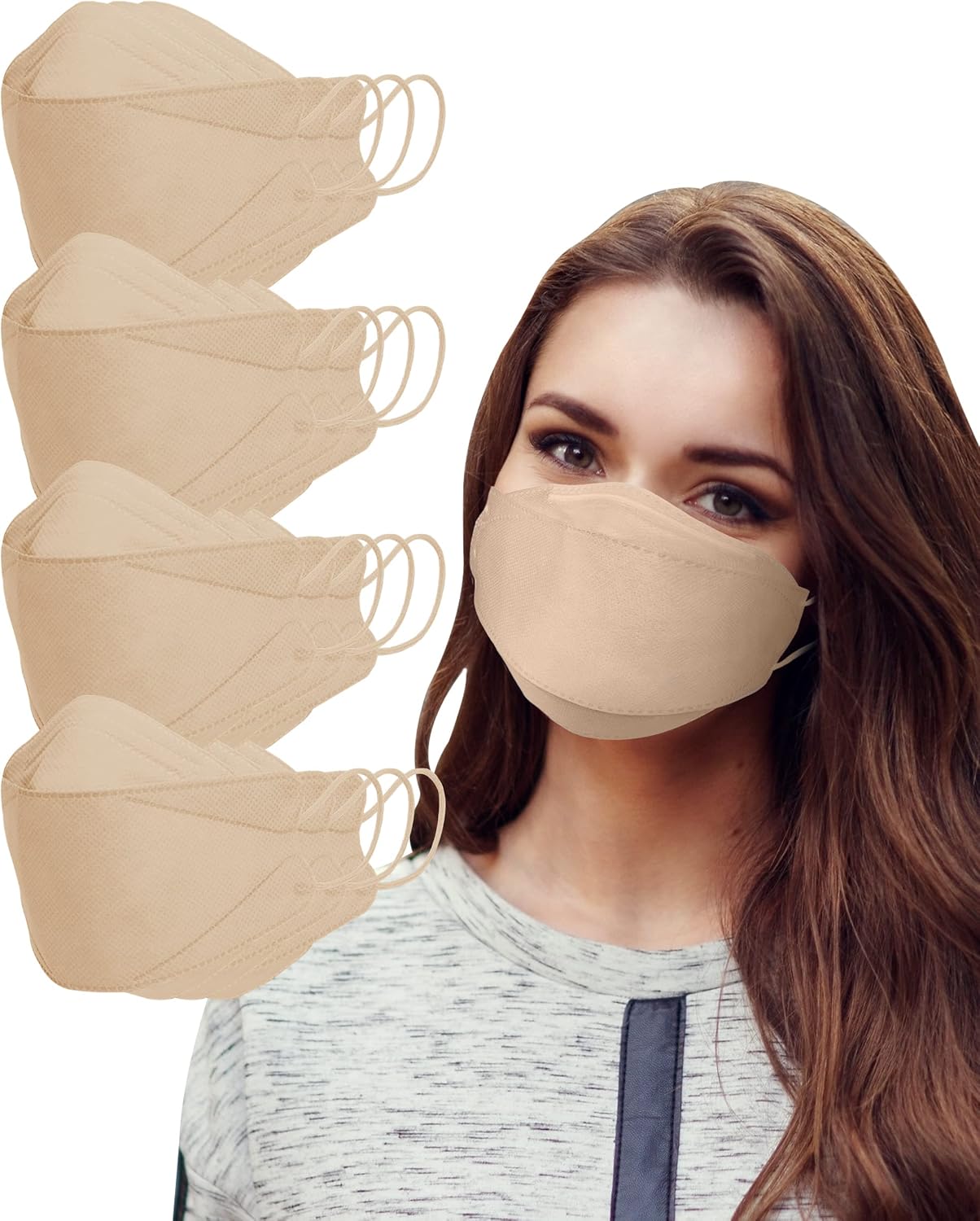 Sometheme Special New Cleanwell Style Unisex Kids KF94 Disposable Cup Face Masks Individual Packaged 4-Layer Filters Assorted Colors (SET J)