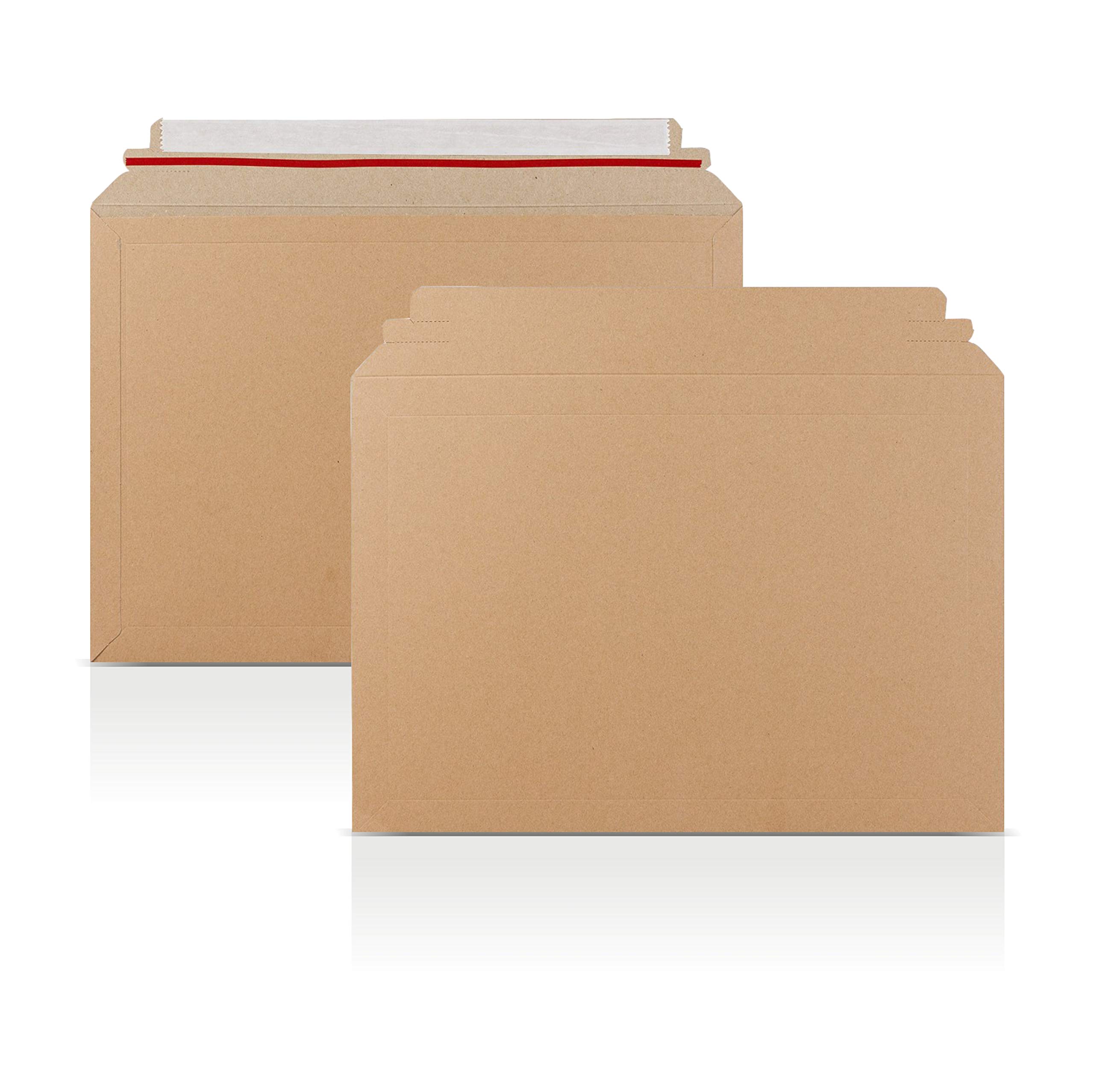 AKAR A4/C4-234x334mm -[ Pack of 200] Strong Rigid Cardboard Envelopes/Cardboard C4 Envelope, Heavy Duty 400gsm,Corrugated Capacity Book Mailers,Peel & Seal, Rip & Strip Open Capacity A4 Book Mailler