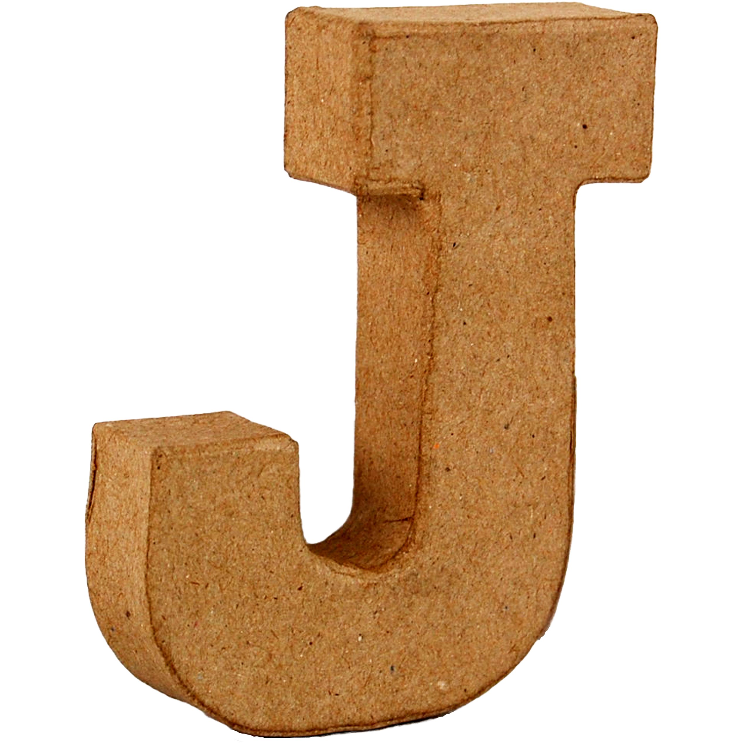 Country Love Crafts 4-inch/ 10cm 3D Letter J Papier Mache