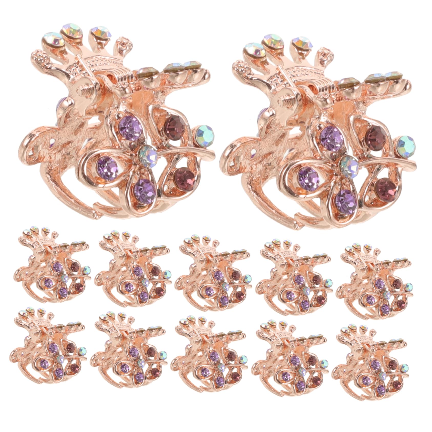 Beavorty 36stücke Vintage Rhinestone Flower Haarklammern Retro Mini Metall-clips Für Damen Und Mädchen Für Verschiedene Frisuren Und Anlässe