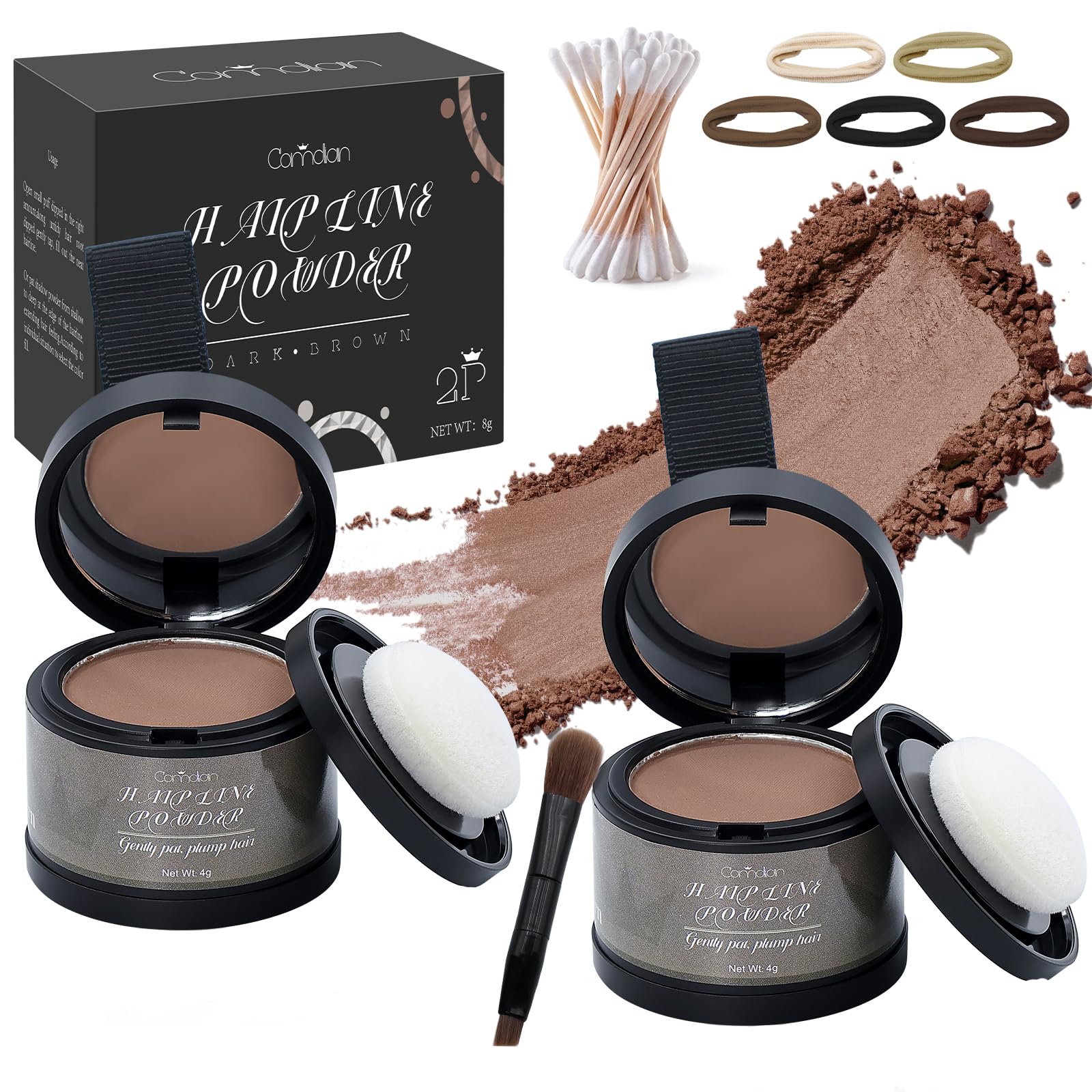 2 Pack Hairline Powder for Women and Men, Used to Root Touch Up Hair Color, Thinning and Gray Hair Coverage and Bald Spots Coverage, Auburn