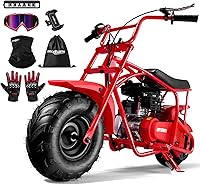 Vista 11 de Oryxearth Mini moto de cross para niños, 105 CC de 4 tiempos para niños, a gasolina, con bolsillo todoterreno con aprobación EPA, soporta