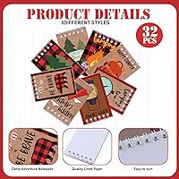 Vista 3 de Eaasty Paquete de 32 cuadernos pequeños con temática de campamento y aventuras, mini cuadernos en espiral, cuaderno de bolsillo para camping